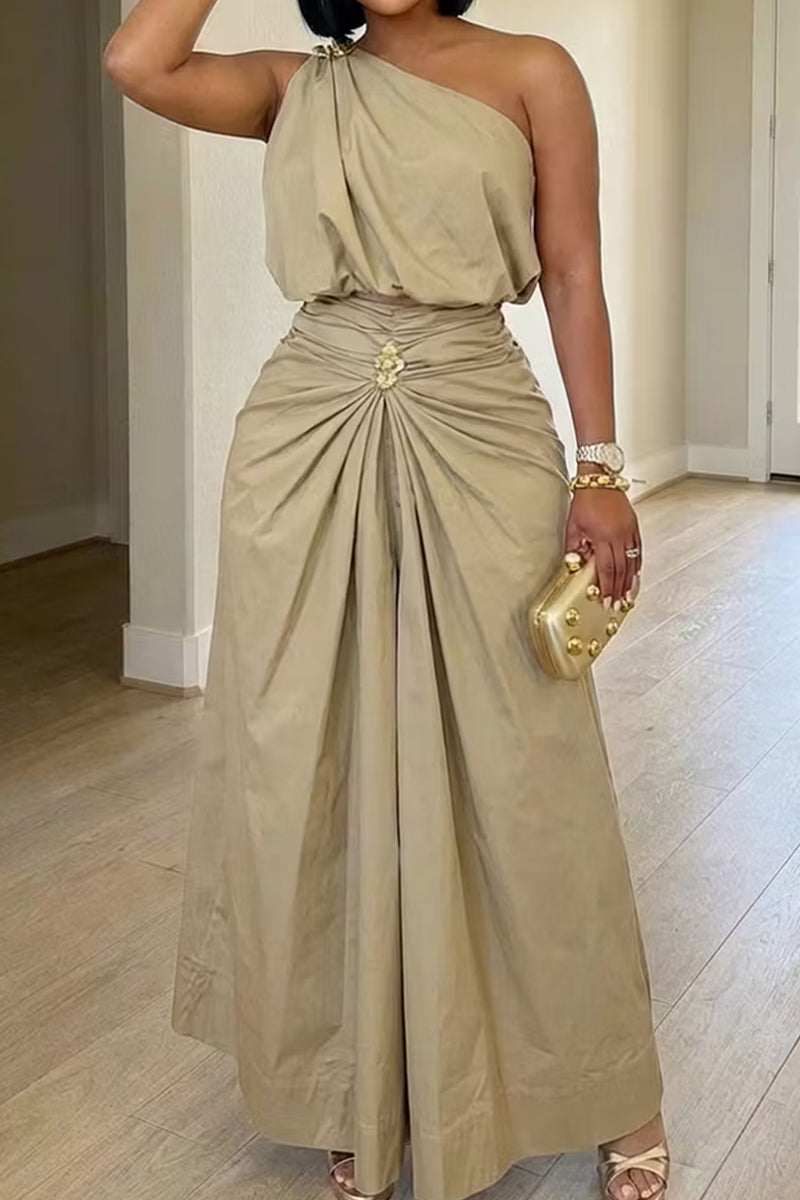 Women's Sleeveless Twisted Long Commuter Dress